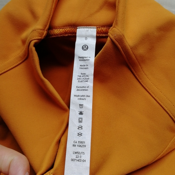 LULULEMON Instill High-Rise Tight 25" Autumn Orange Size 0 NWT - Picture 4 of 9